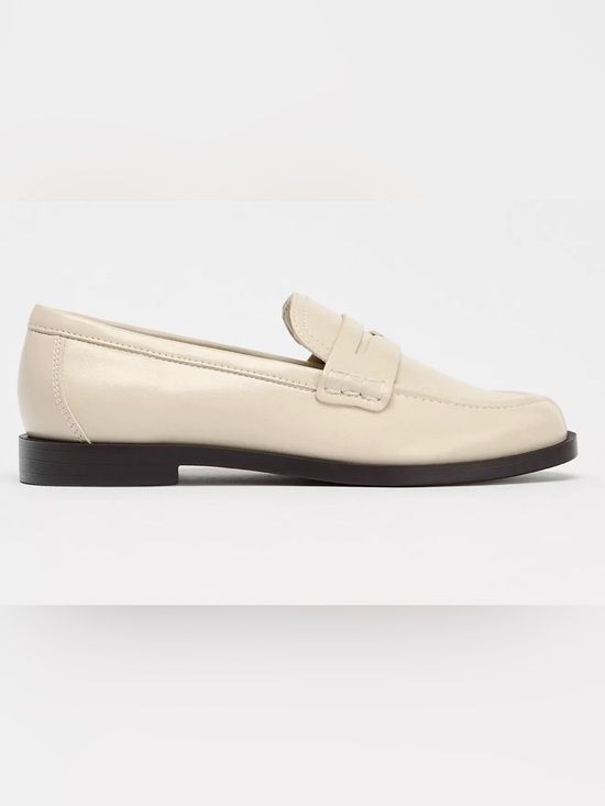 Zara Shoes - Zara Cream Women’s Loafers Size 8
